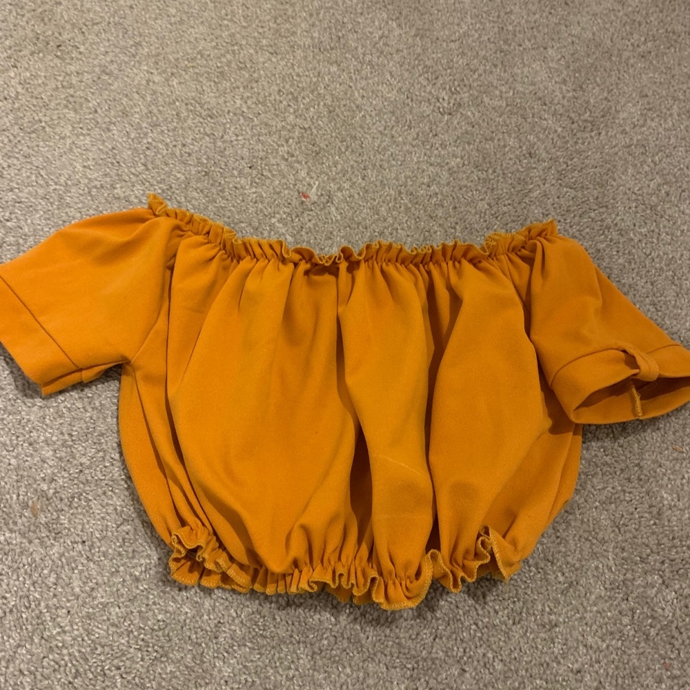 Orange crop top